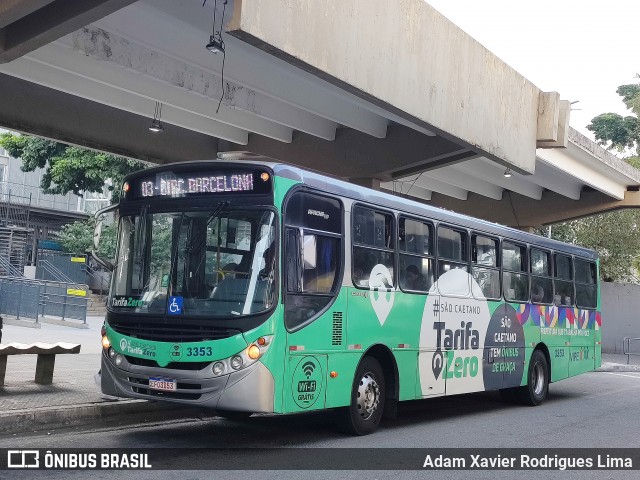 VIPE - Viação Padre Eustáquio 3353 na cidade de São Caetano do Sul, São Paulo, Brasil, por Adam Xavier Rodrigues Lima. Número da foto: #12160416.