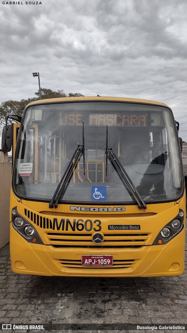Auto Viação Mercês MN603 na cidade de Curitiba, Paraná, Brasil, por Busologia Gabrielística. Número da foto: #12214751.