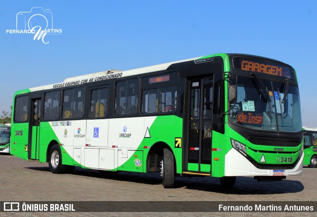 VB Transportes e Turismo 3418 na cidade de Campinas, São Paulo, Brasil, por Fernando Martins Antunes. Número da foto: #12214412.