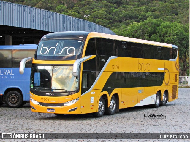 Brisa Ônibus 17203 na cidade de Juiz de Fora, Minas Gerais, Brasil, por Luiz Krolman. Número da foto: #12214510.