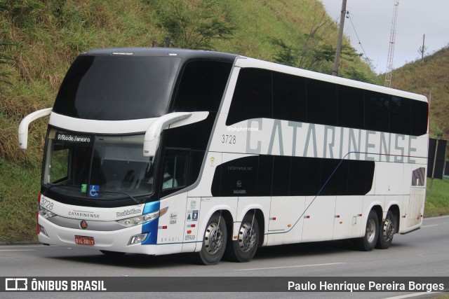 Auto Viação Catarinense 3728 na cidade de Piraí, Rio de Janeiro, Brasil, por Paulo Henrique Pereira Borges. Número da foto: #12215444.