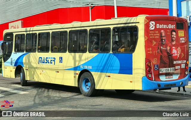 Master Transportes Coletivos de Passageiros RJ 159.058 na cidade de Nilópolis, Rio de Janeiro, Brasil, por Claudio Luiz. Número da foto: #12236777.