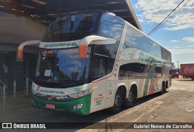 Empresa de Transportes Andorinha 7002 na cidade de Miranda, Mato Grosso do Sul, Brasil, por Gabriel Nunes de Carvalho. Número da foto: #12236322.