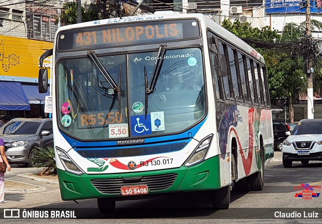 Expresso São Francisco RJ 130.017 na cidade de Nilópolis, Rio de Janeiro, Brasil, por Claudio Luiz. Número da foto: #12236782.