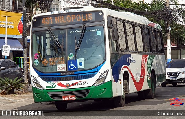 Expresso São Francisco RJ 130.017 na cidade de Nilópolis, Rio de Janeiro, Brasil, por Claudio Luiz. Número da foto: #12236780.