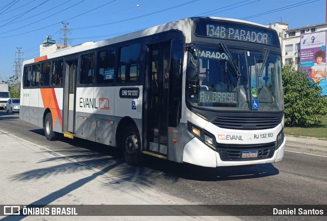 Evanil Transportes e Turismo RJ 132.103 na cidade de Nova Iguaçu, Rio de Janeiro, Brasil, por Daniel Santos. Número da foto: #12239531.