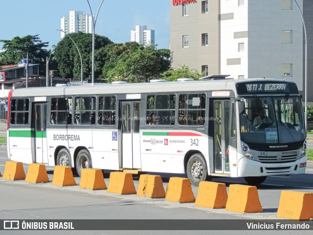 Borborema Imperial Transportes 342 na cidade de Recife, Pernambuco, Brasil, por Vinicius Fernando. Número da foto: #12239314.