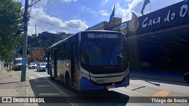 Viação Cidade de Caieiras 00457 na cidade de Franco da Rocha, São Paulo, Brasil, por Thiago de Souza. Número da foto: #12238406.