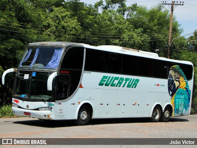 Eucatur - Empresa União Cascavel de Transportes e Turismo 4206 na cidade de Cuiabá, Mato Grosso, Brasil, por João Victor. Número da foto: #12240745.