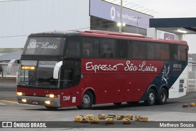 Expresso São Luiz 7260 na cidade de Goiânia, Goiás, Brasil, por Matheus Souza. Número da foto: #12238954.
