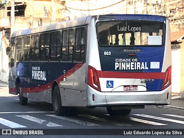Bem Te Vi Transportes e Turismo 003 na cidade de Pinheiral, Rio de Janeiro, Brasil, por Luiz Eduardo Lopes da Silva. Número da foto: #12238832.