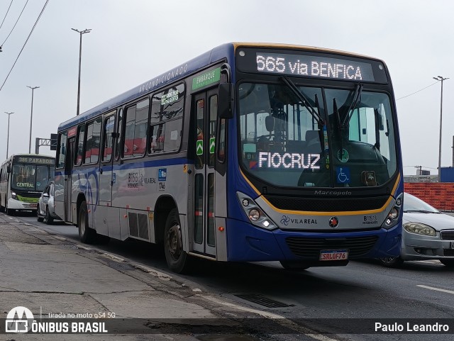 Viação Vila Real B11513 na cidade de Rio de Janeiro, Rio de Janeiro, Brasil, por Paulo Leandro. Número da foto: #12241309.