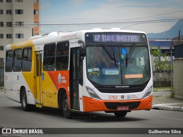 Viação Piracicabana Praia Grande 3702 na cidade de Praia Grande, São Paulo, Brasil, por Guilherme Silva. Número da foto: #12241042.
