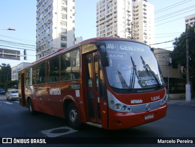 Viação Araçatuba 1.5.045 na cidade de Niterói, Rio de Janeiro, Brasil, por Marcelo Pereira. Número da foto: #12243058.