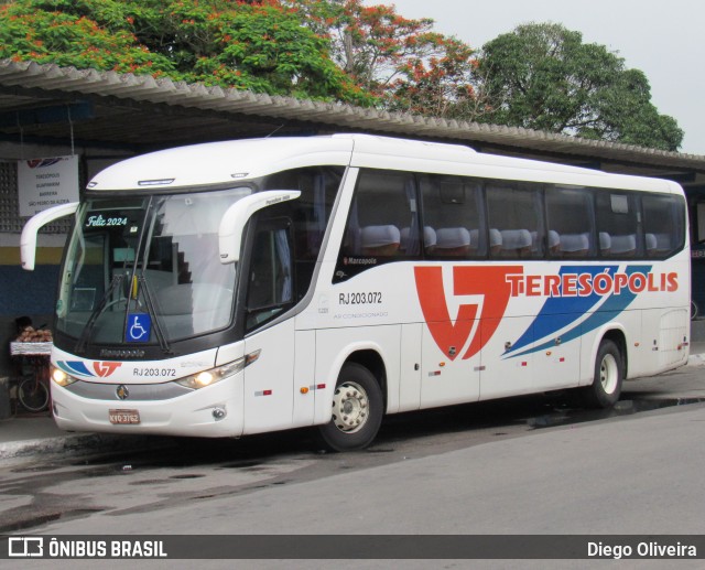 Viação Teresópolis RJ 203.072 na cidade de Magé, Rio de Janeiro, Brasil, por Diego Oliveira. Número da foto: #12241312.