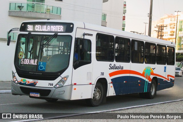 Auto Viação Salineira 708 na cidade de Cabo Frio, Rio de Janeiro, Brasil, por Paulo Henrique Pereira Borges. Número da foto: #12244558.