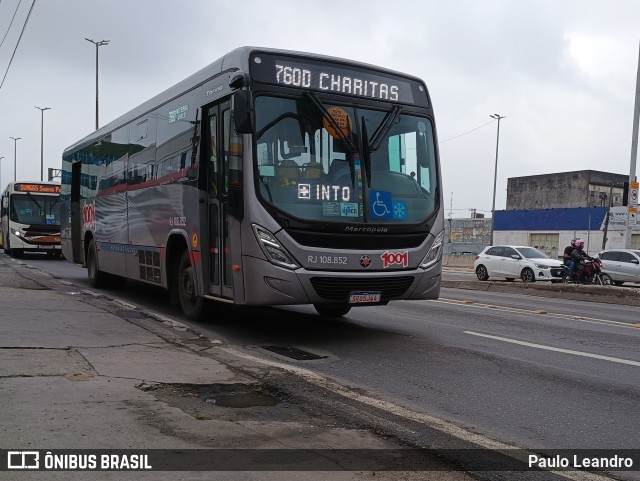 Auto Viação 1001 RJ 108.852 na cidade de Rio de Janeiro, Rio de Janeiro, Brasil, por Paulo Leandro. Número da foto: #12243220.
