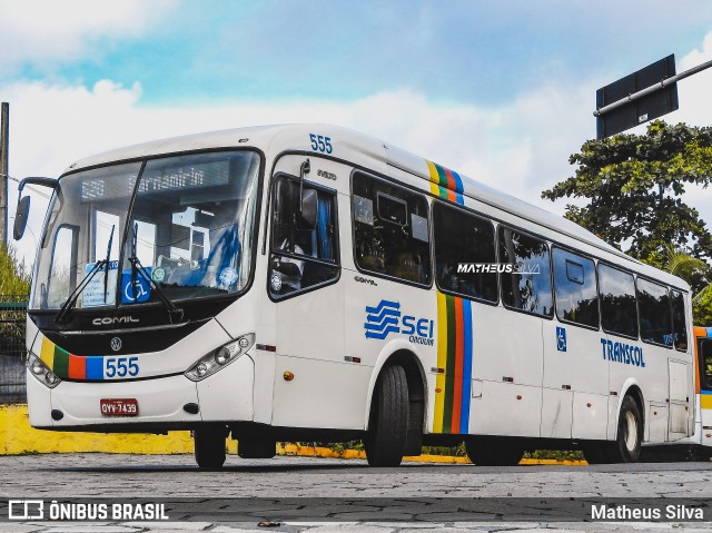 Transcol - Transportes Coletivos Ltda. 555 na cidade de Recife, Pernambuco, Brasil, por Matheus Silva. Número da foto: #12245229.