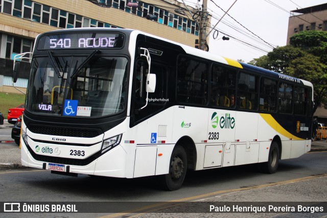 Viação Elite 2383 na cidade de Volta Redonda, Rio de Janeiro, Brasil, por Paulo Henrique Pereira Borges. Número da foto: #12246124.