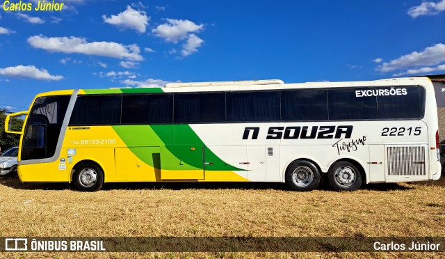 N Souza Transportes e Turismo 22215 na cidade de Trindade, Goiás, Brasil, por Carlos Júnior. Número da foto: #12247805.