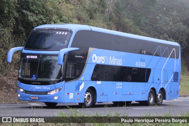 Ouro de Minas Transportes e Turismo 4000 na cidade de Piraí, Rio de Janeiro, Brasil, por Paulo Henrique Pereira Borges. Número da foto: #12248929.