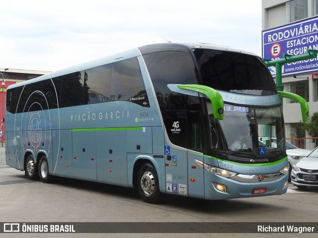 Viação Garcia 8434 na cidade de Rio de Janeiro, Rio de Janeiro, Brasil, por Richard Wagner. Número da foto: #12248234.