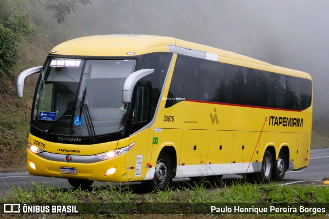 Viação Nova Itapemirim 20676 na cidade de Piraí, Rio de Janeiro, Brasil, por Paulo Henrique Pereira Borges. Número da foto: #12248923.