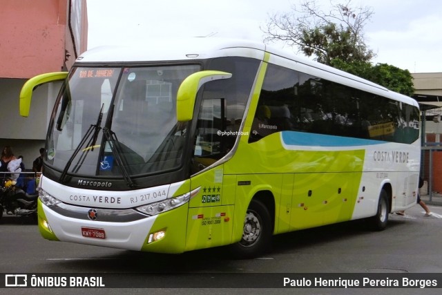 Costa Verde Transportes RJ 217.044 na cidade de Rio de Janeiro, Rio de Janeiro, Brasil, por Paulo Henrique Pereira Borges. Número da foto: #12248910.