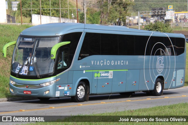 Viação Garcia 8305 na cidade de Aparecida, São Paulo, Brasil, por José Augusto de Souza Oliveira. Número da foto: #12248300.