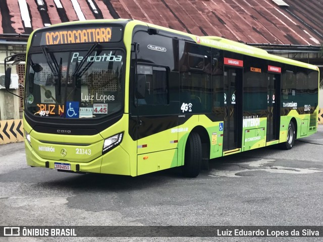 Viação Pendotiba 2.1.143 na cidade de Niterói, Rio de Janeiro, Brasil, por Luiz Eduardo Lopes da Silva. Número da foto: #12247379.