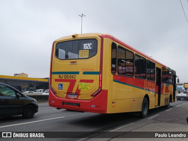 Auto Viação Jurema RJ 120.042 na cidade de Rio de Janeiro, Rio de Janeiro, Brasil, por Paulo Leandro. Número da foto: #12248195.