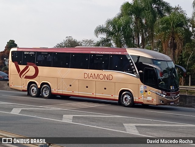 Viação Diamond Turismo 24322 na cidade de Cotia, São Paulo, Brasil, por David Macedo Rocha. Número da foto: #12247282.