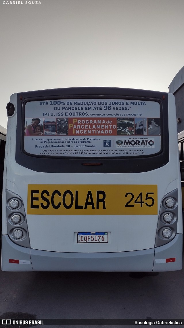 Auto Ônibus Moratense 245 na cidade de Francisco Morato, São Paulo, Brasil, por Busologia Gabrielística. Número da foto: #12247372.