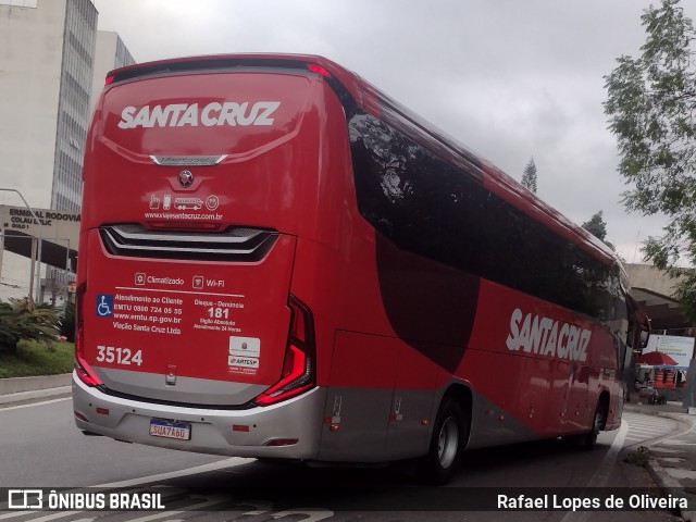 Viação Santa Cruz 35124 na cidade de São Caetano do Sul, São Paulo, Brasil, por Rafael Lopes de Oliveira. Número da foto: #12251128.