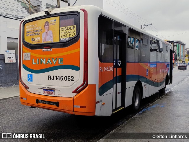 Linave Transportes RJ 146.062 na cidade de Nilópolis, Rio de Janeiro, Brasil, por Cleiton Linhares. Número da foto: #12249950.