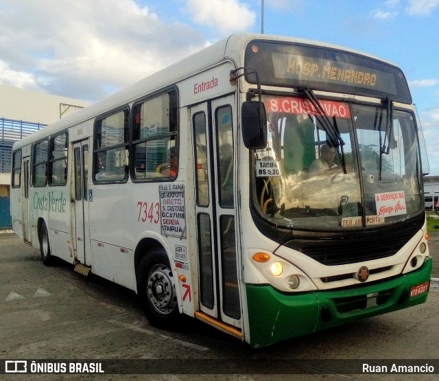 Empresa de Transportes Costa Verde 7343 na cidade de Salvador, Bahia, Brasil, por Ruan Amancio. Número da foto: #12250696.