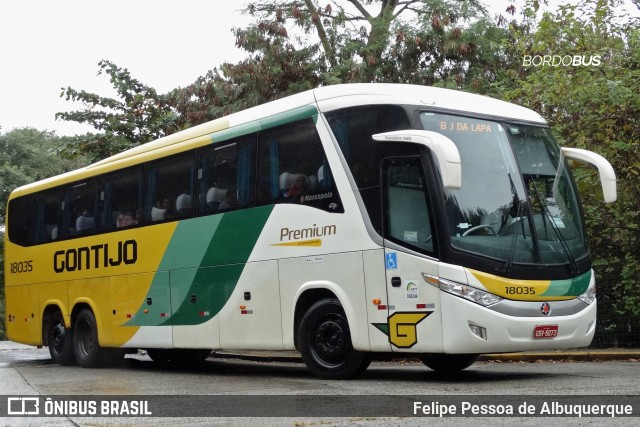 Empresa Gontijo de Transportes 18035 na cidade de São Paulo, São Paulo, Brasil, por Felipe Pessoa de Albuquerque. Número da foto: #12251688.