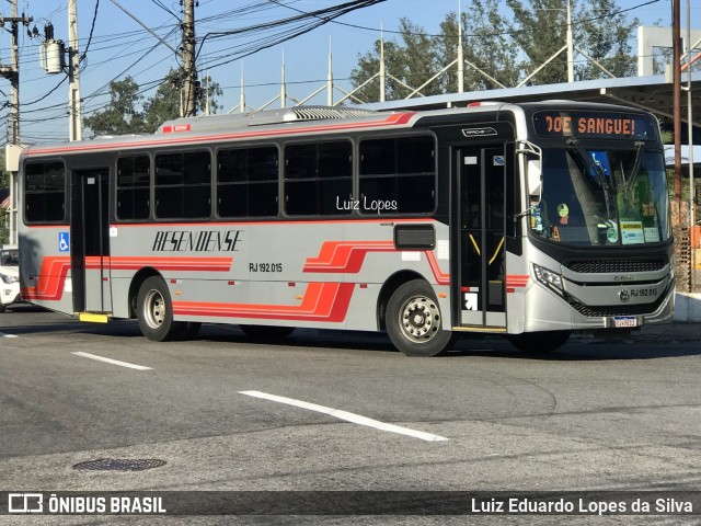 Viação Resendense RJ 192.015 na cidade de Resende, Rio de Janeiro, Brasil, por Luiz Eduardo Lopes da Silva. Número da foto: #12253084.