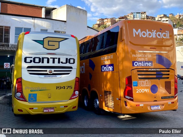 Empresa Gontijo de Transportes 19475 na cidade de Manhuaçu, Minas Gerais, Brasil, por Paulo Eller. Número da foto: #12254385.
