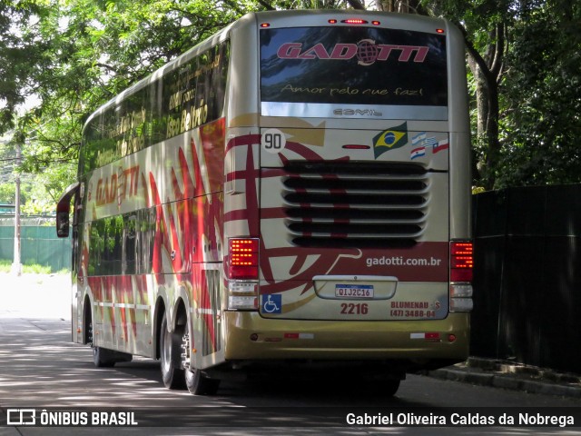 Auto Viação Gadotti 2216 na cidade de São Paulo, São Paulo, Brasil, por Gabriel Oliveira Caldas da Nobrega. Número da foto: #12254549.