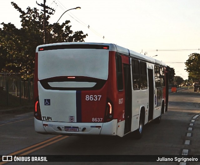 TUPi Transportes Urbanos Piracicaba 8637 na cidade de Piracicaba, São Paulo, Brasil, por Juliano Sgrigneiro. Número da foto: #12252783.