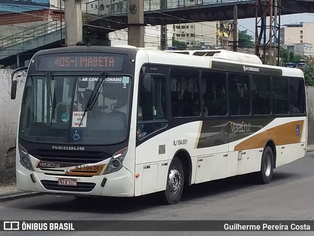Auto Ônibus Vera Cruz RJ 104.001 na cidade de Duque de Caxias, Rio de Janeiro, Brasil, por Guilherme Pereira Costa. Número da foto: #12255146.