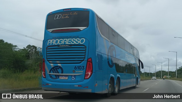 Auto Viação Progresso 6103 na cidade de Natal, Rio Grande do Norte, Brasil, por John Herbert. Número da foto: #12253926.
