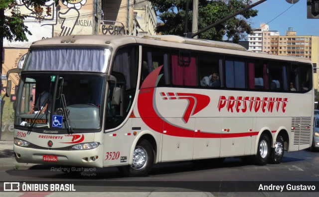 Viação Presidente 3520 na cidade de Belo Horizonte, Minas Gerais, Brasil, por Andrey Gustavo. Número da foto: #12255145.