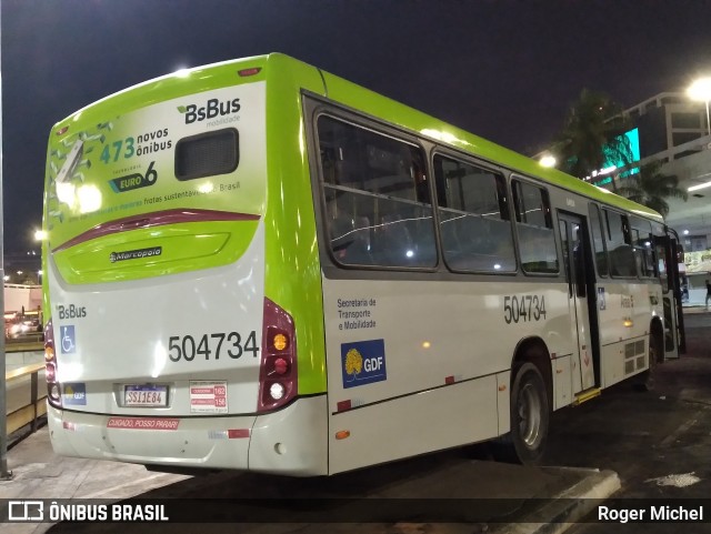 BsBus Mobilidade 504734 na cidade de Brasília, Distrito Federal, Brasil, por Roger Michel. Número da foto: #12253699.