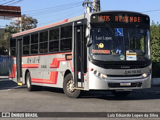 Viação Resendense RJ 192.022 na cidade de Resende, Rio de Janeiro, Brasil, por Luiz Eduardo Lopes da Silva. Número da foto: #12253070.
