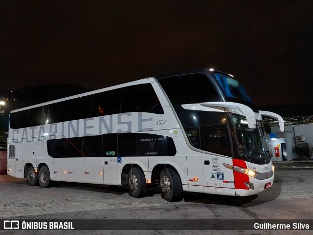 Auto Viação Catarinense 3534 na cidade de Santos, São Paulo, Brasil, por Guilherme Silva. Número da foto: #12255863.