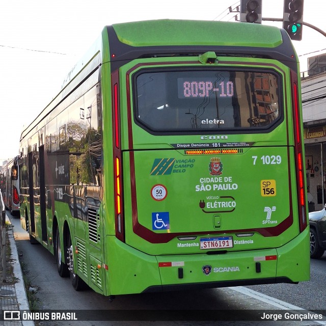 Viação Campo Belo 7 1029 na cidade de São Paulo, São Paulo, Brasil, por Jorge Gonçalves. Número da foto: #12257715.