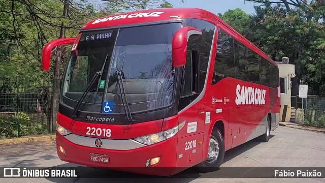 Viação Santa Cruz 22018 na cidade de São Paulo, São Paulo, Brasil, por Fábio Paixão. Número da foto: #12256411.