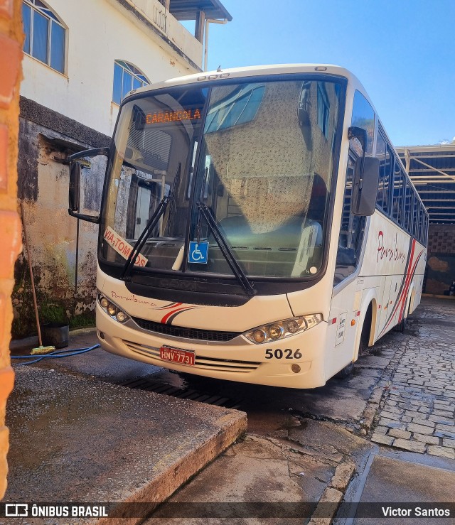 Paraibuna Transportes 5026 na cidade de Carangola, Minas Gerais, Brasil, por Victor Santos. Número da foto: #12255836.